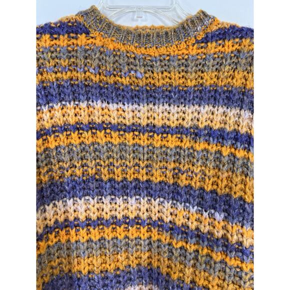 ASOS Oversized Striped Long Sleeves Colourful Sweater Women’s M Fall Boho Preppy - Picture 3 of 8